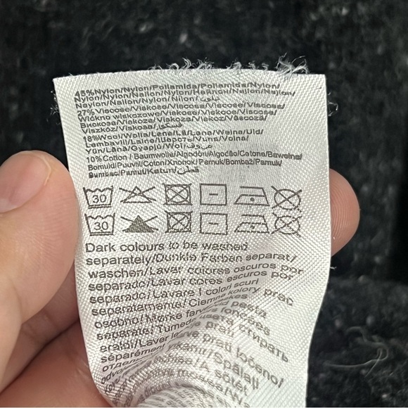 VERO MODA Black Asymmetrical Button Sweater Size XL Ribbed Galaxy Sweater - Picture 9 of 9